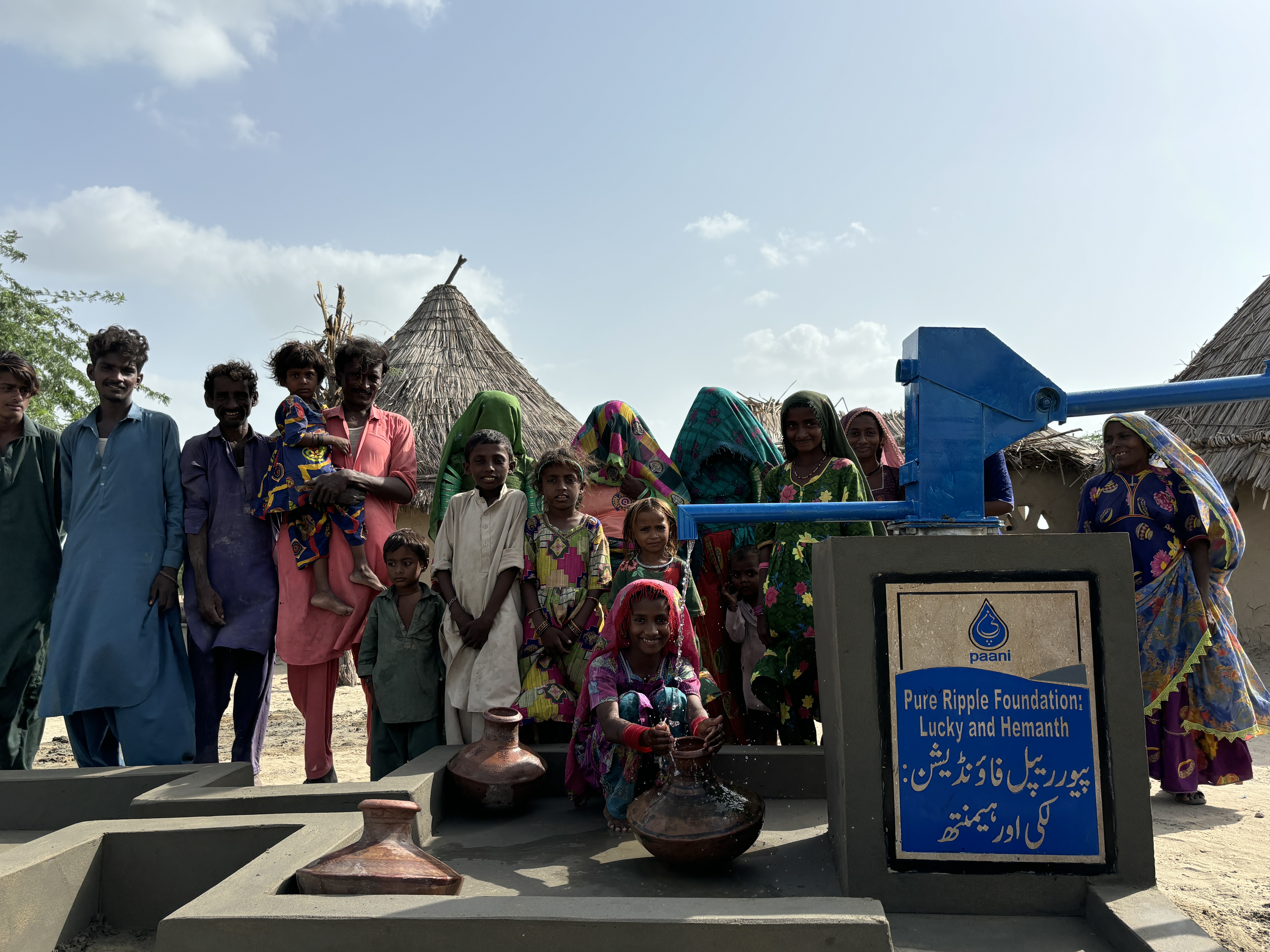 Community celebration at Sanghar well